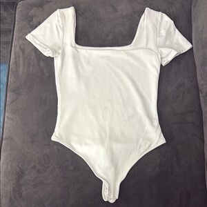 Aritzia Babaton Contour Squareneck Bodysuit in White